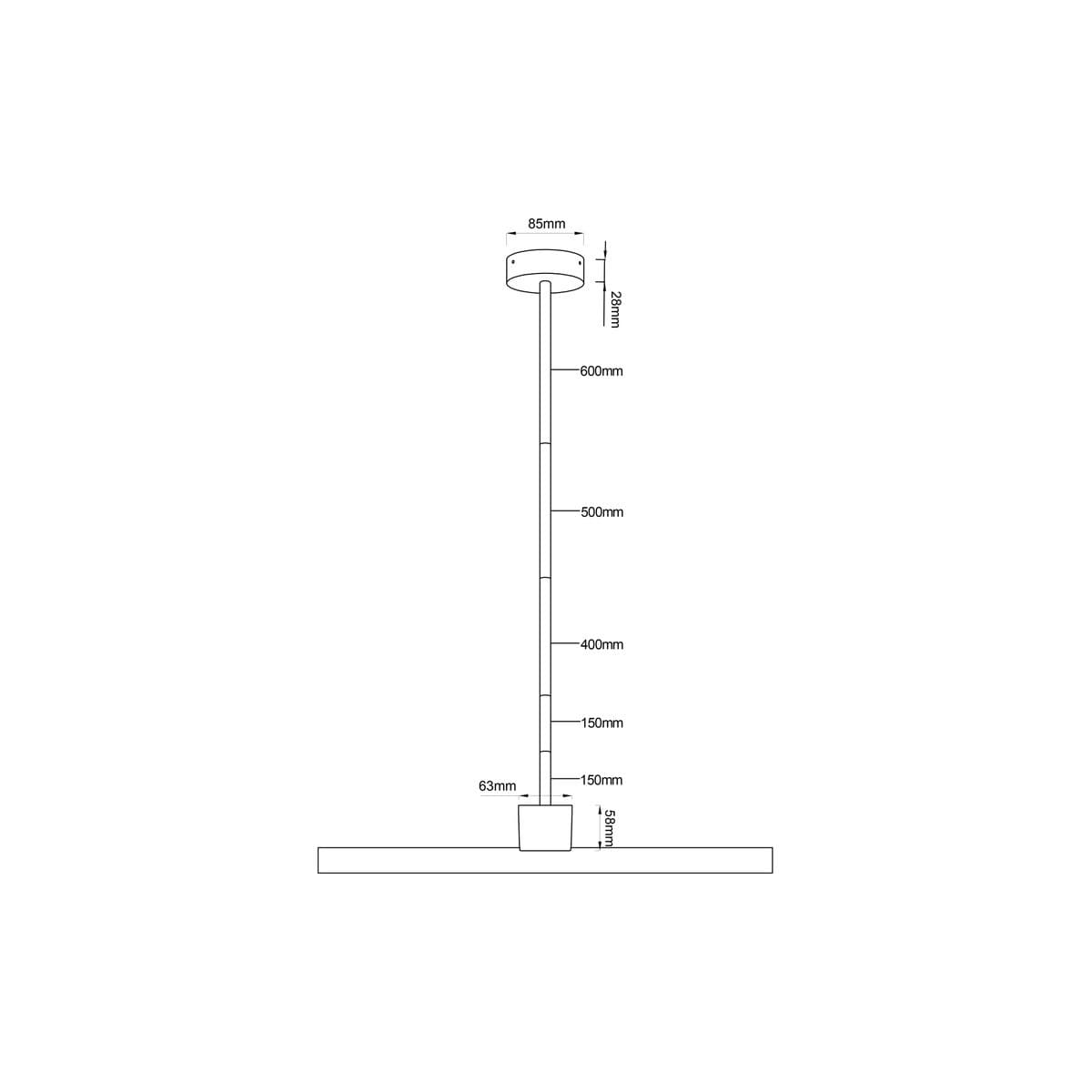 Preston 1 Light IP44 Pendant in Matte Black