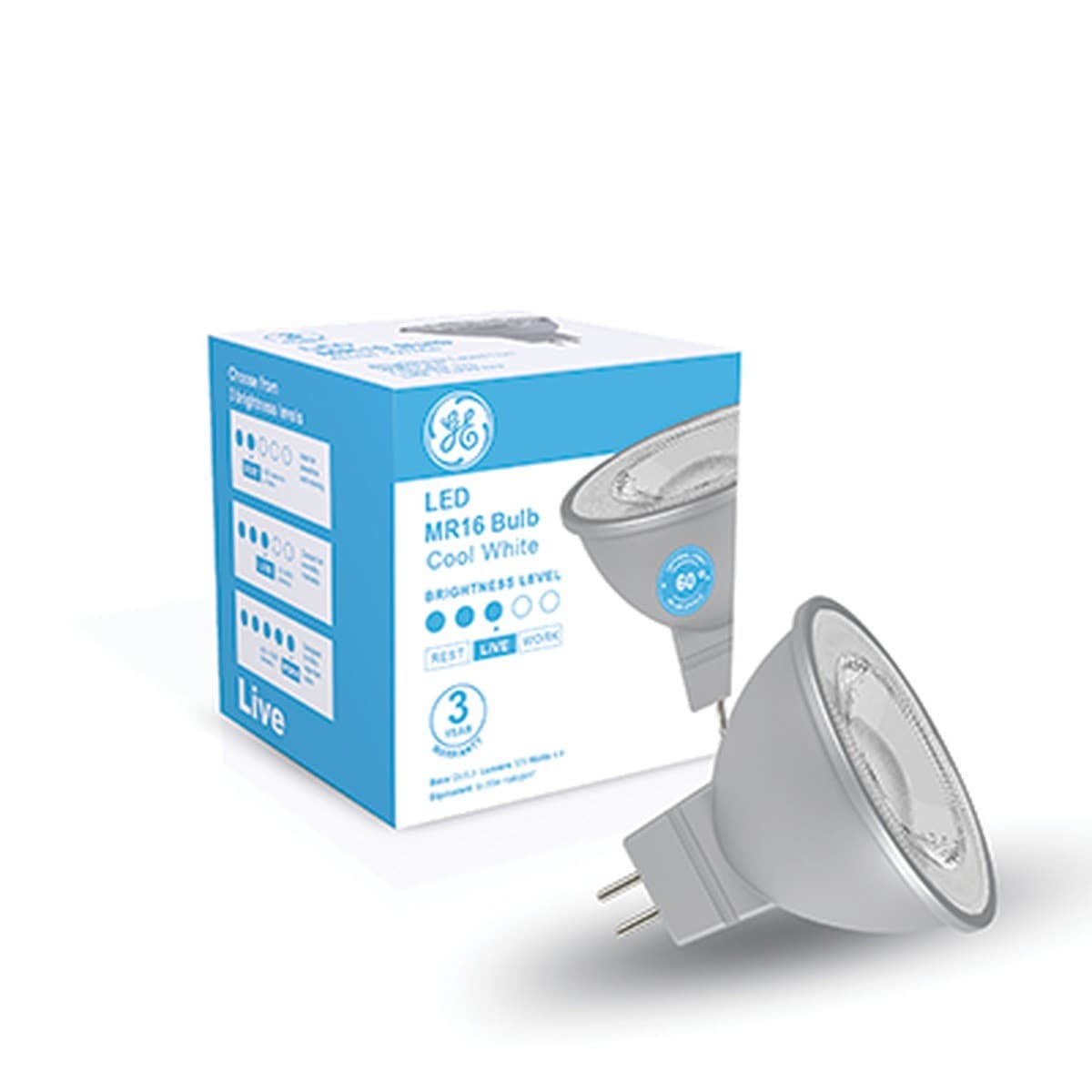 GE 4.8W LED MR16 Globe in Cool White