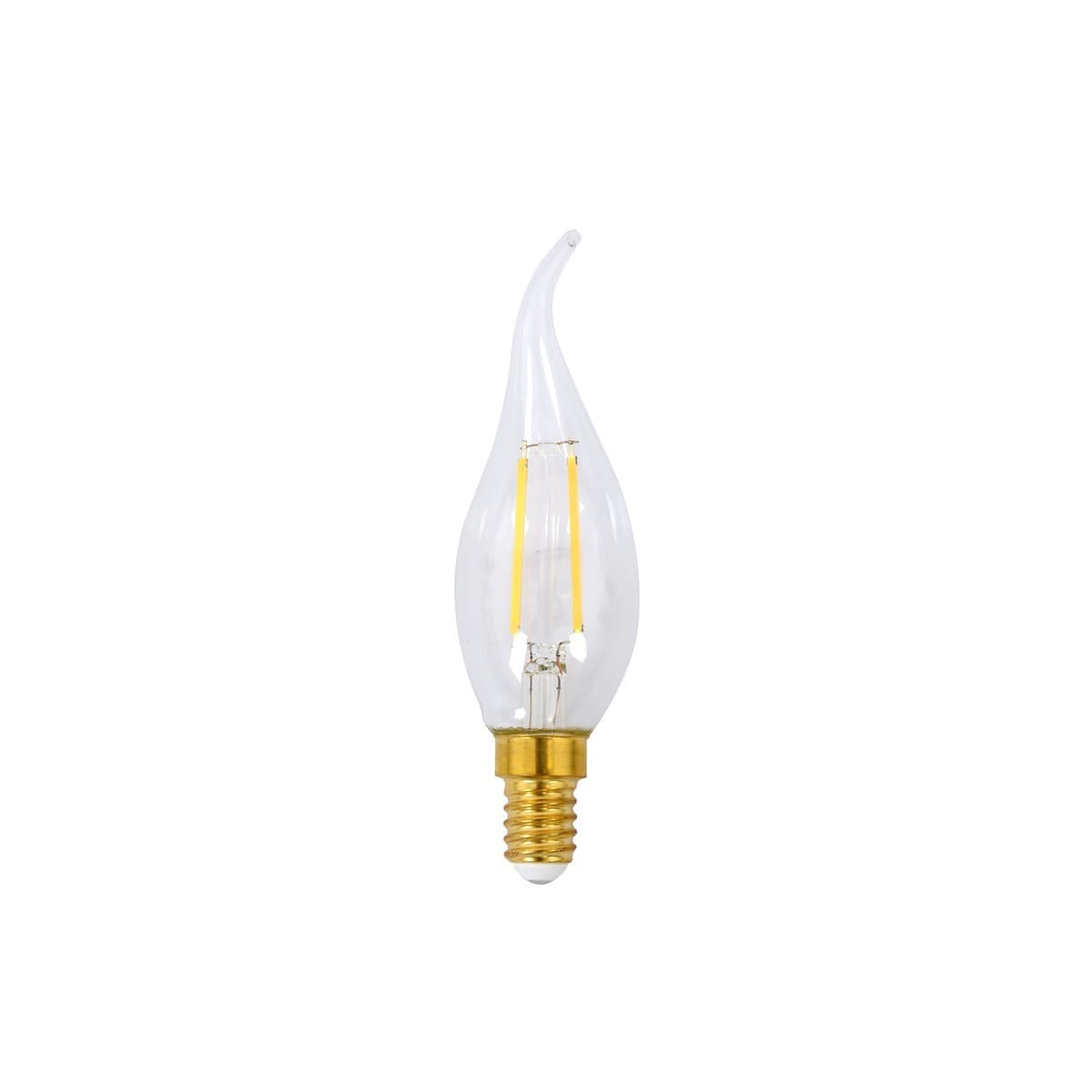 GE 4.8W Dimmable Clear Candle Tip SES LED Globe in Warm White