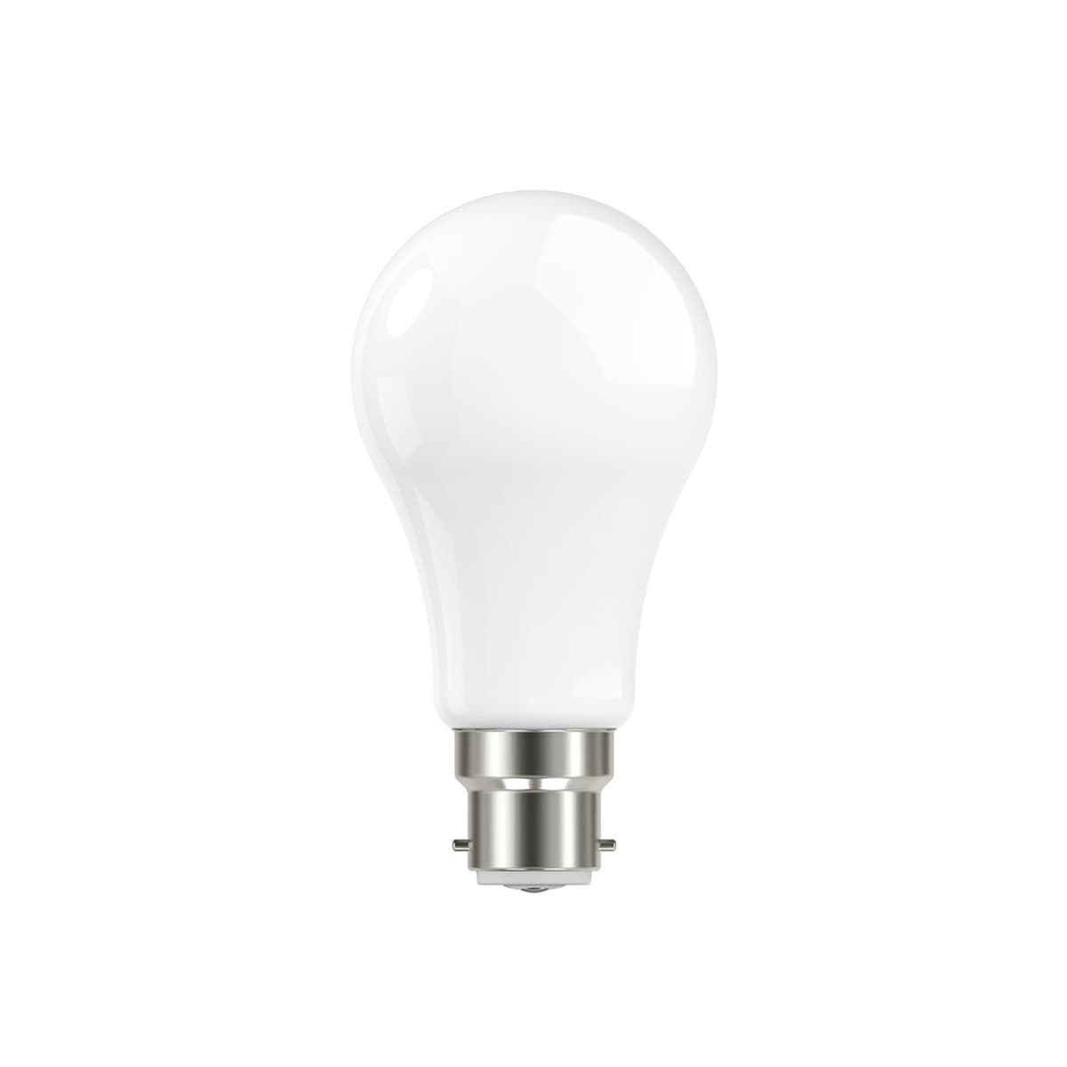 GE 10.5W Glass Opal BC LED GLS Globe in Warm White