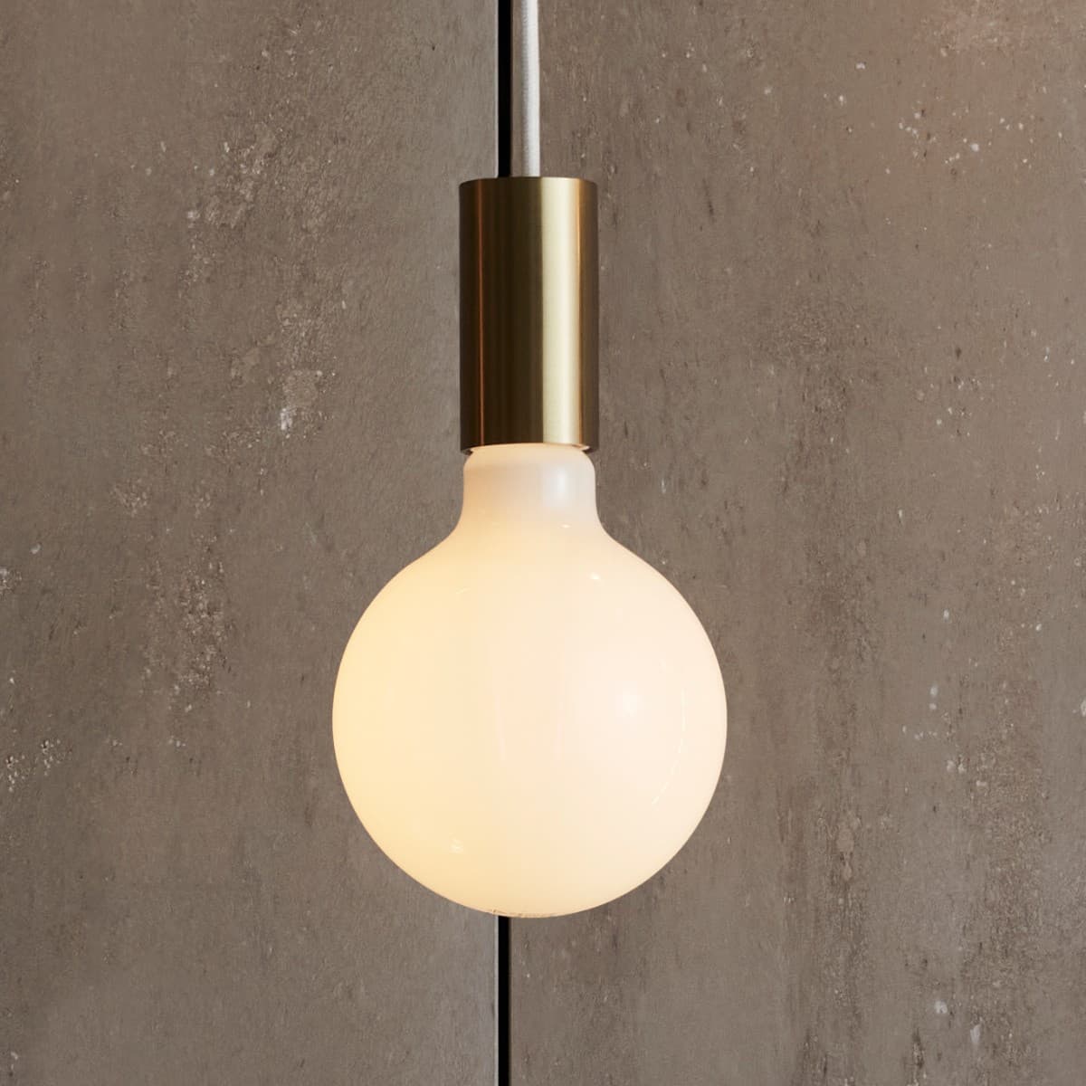 GE 7.6W Glass Opal Dimmable LED G125 ES Globe in Warm White