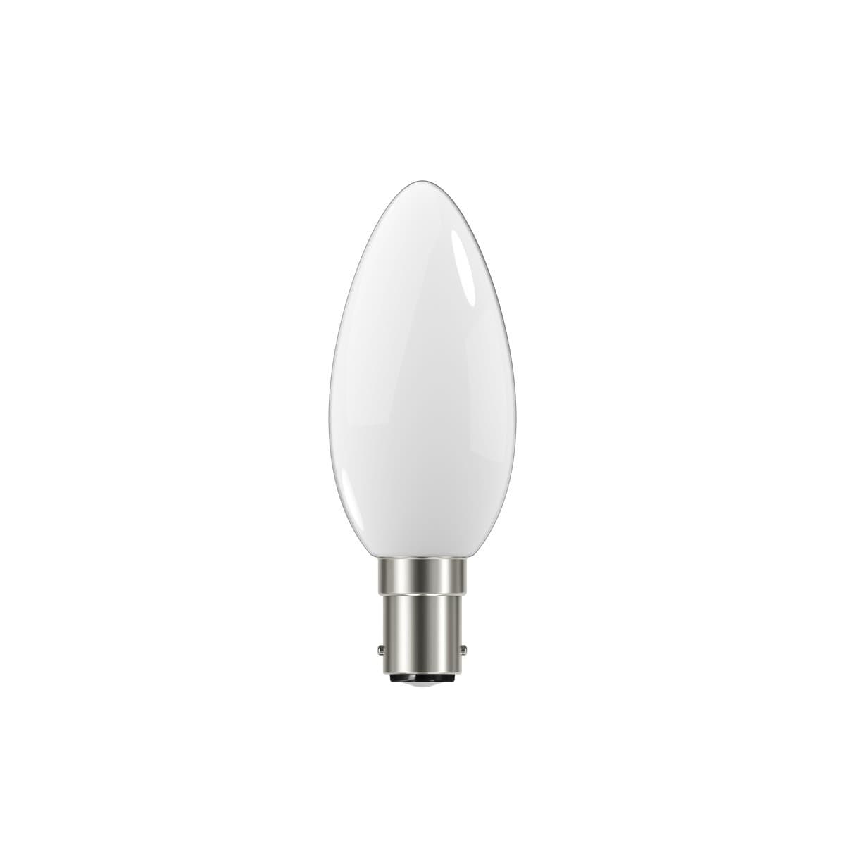 GE 2.8W LED Opal SBC Candle Warm White Globe