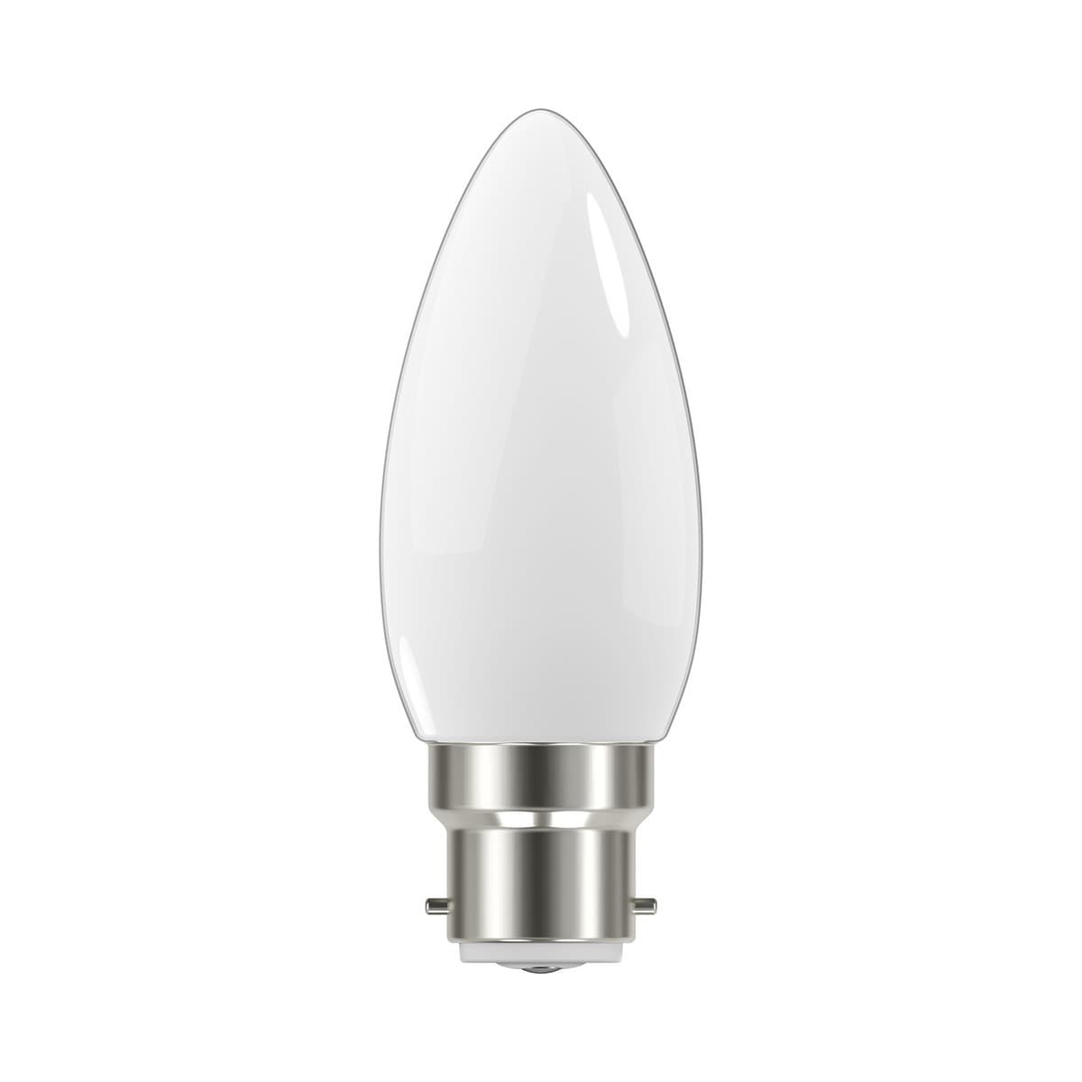 GE 4W Opal LED Candle BC Globe in Cool White