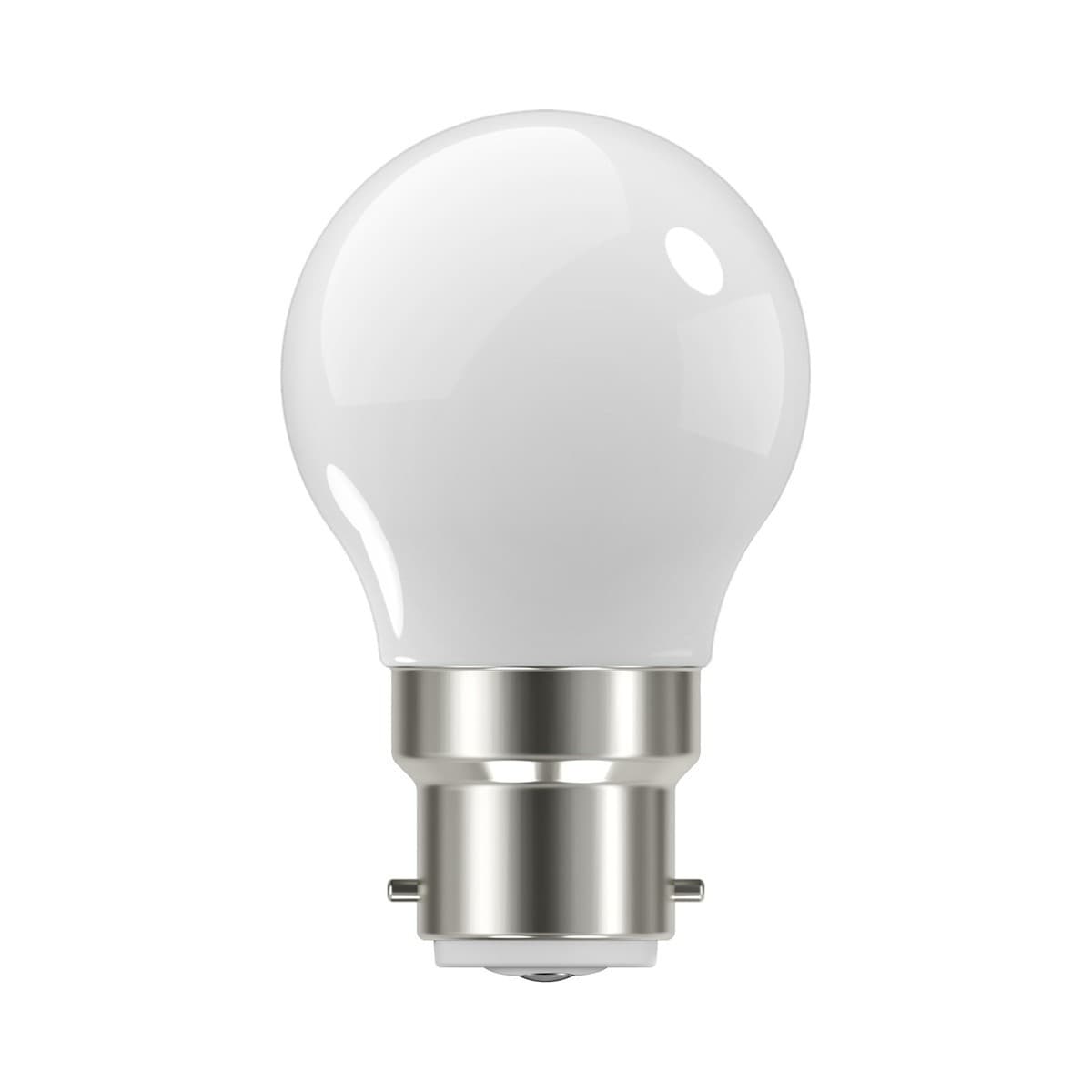 GE 5.2W LED Opal BC Fancy Round Warm White Globe