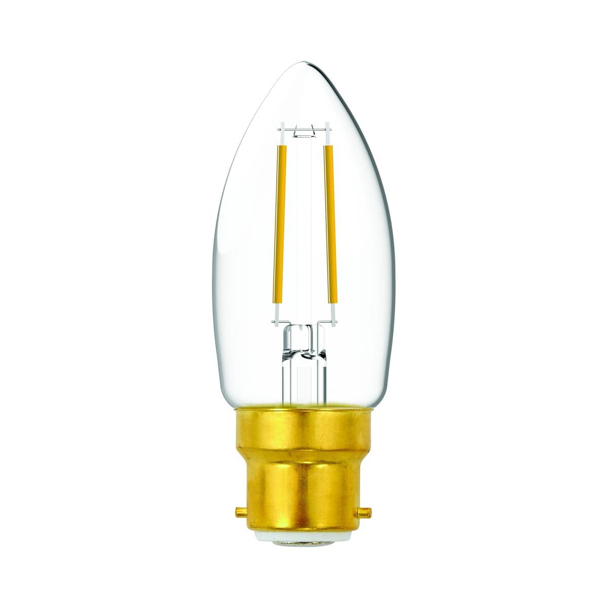 GE 2.5W Heritage LED Candle BC Globe in Warm White