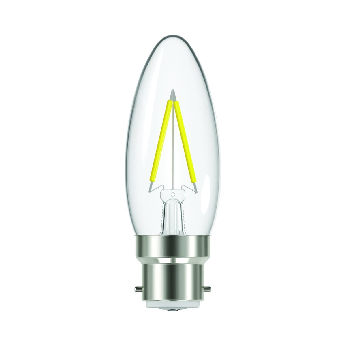 GE 2.7W Heritage LED Candle BC Globe in Cool White
