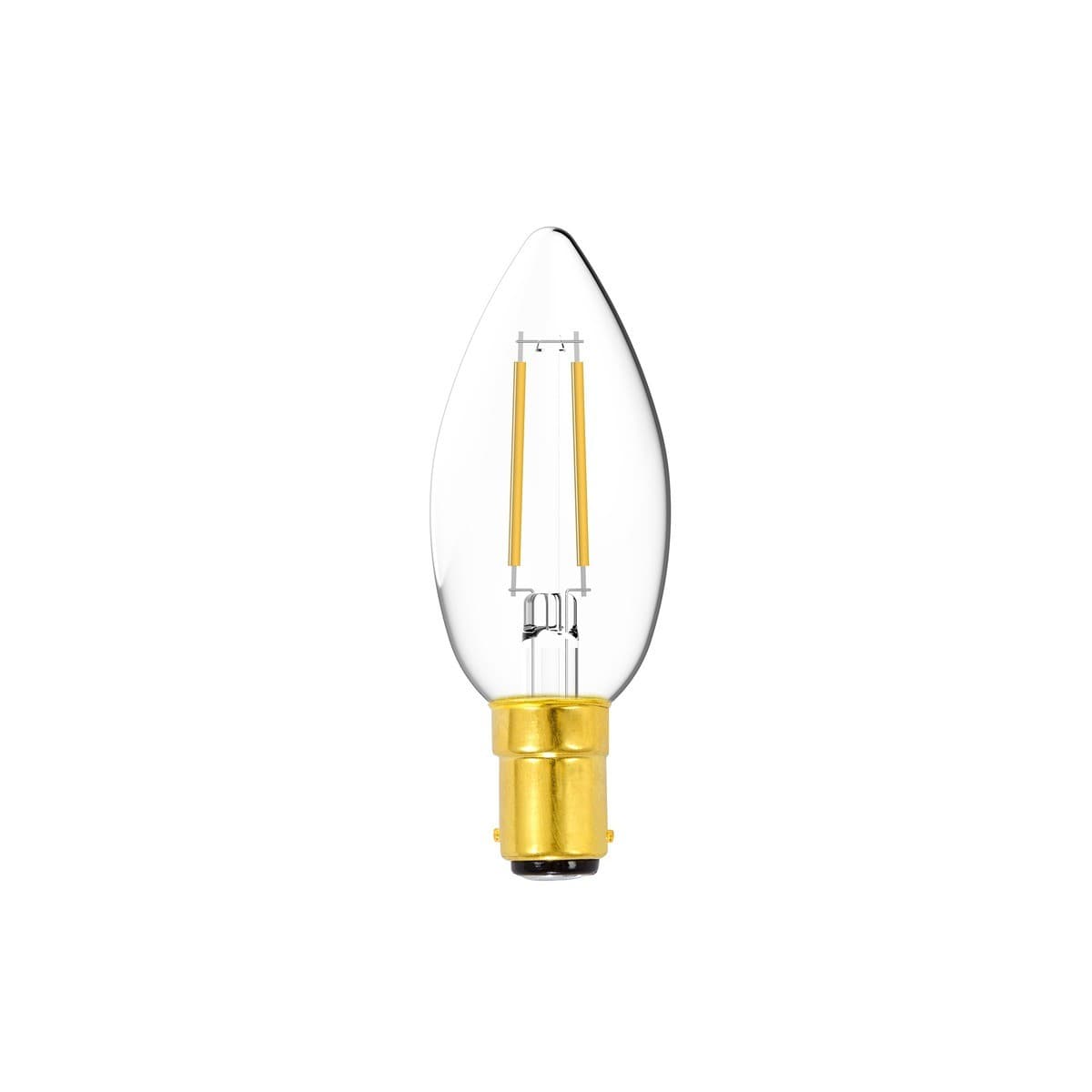 GE 4.8W Heritage Dimmable LED Candle SBC Globe in Warm White