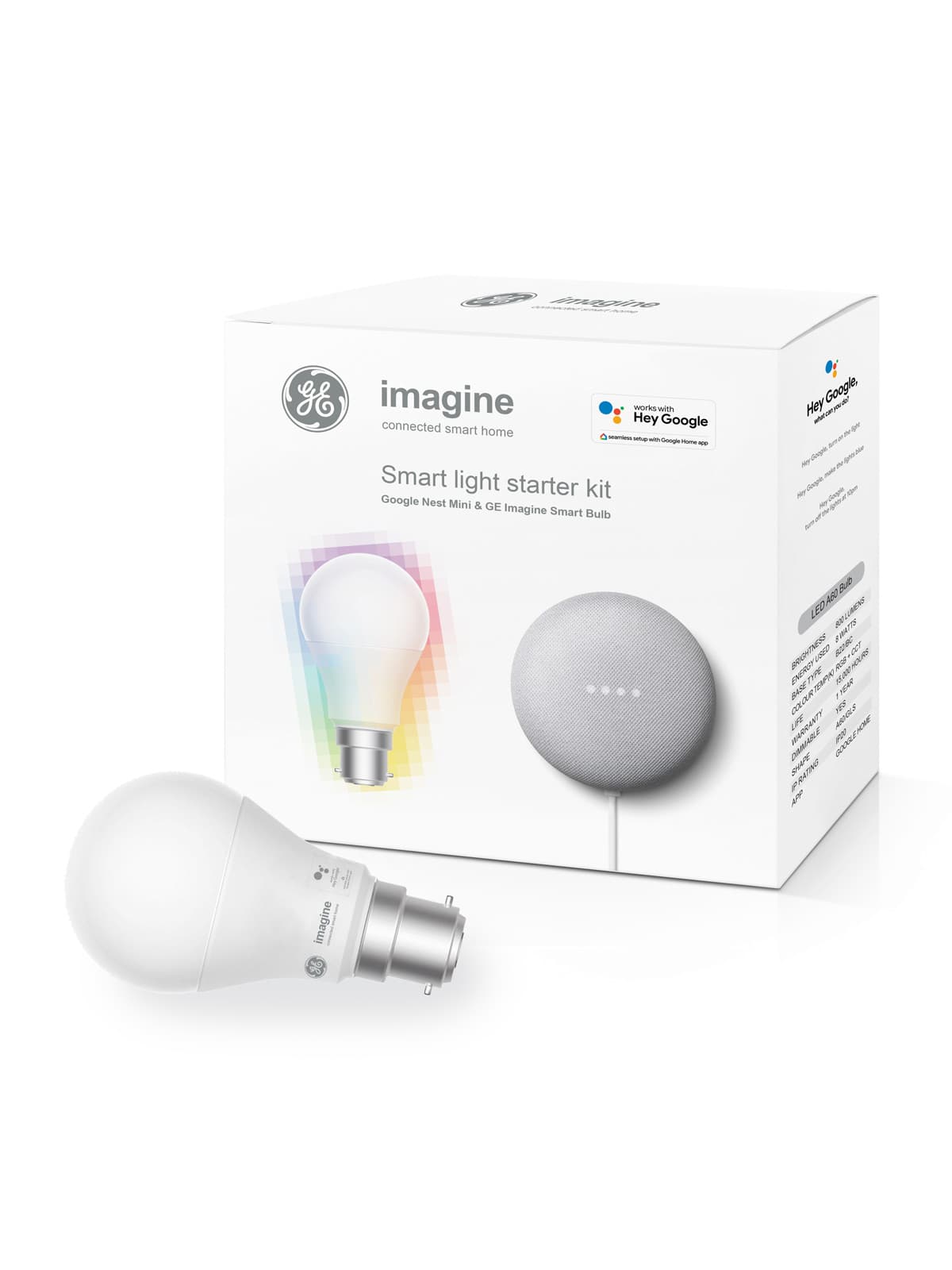 GE Imagine Starter Kit BC Globe + Google Nest Mini