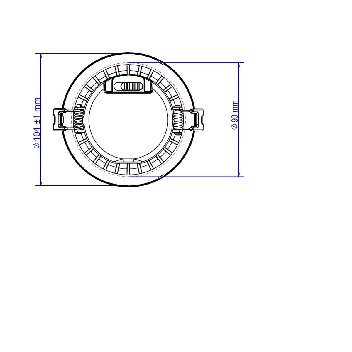 GE Buddy LED Recessed CCT 90mm Cut Out Downlight With Sensor in White