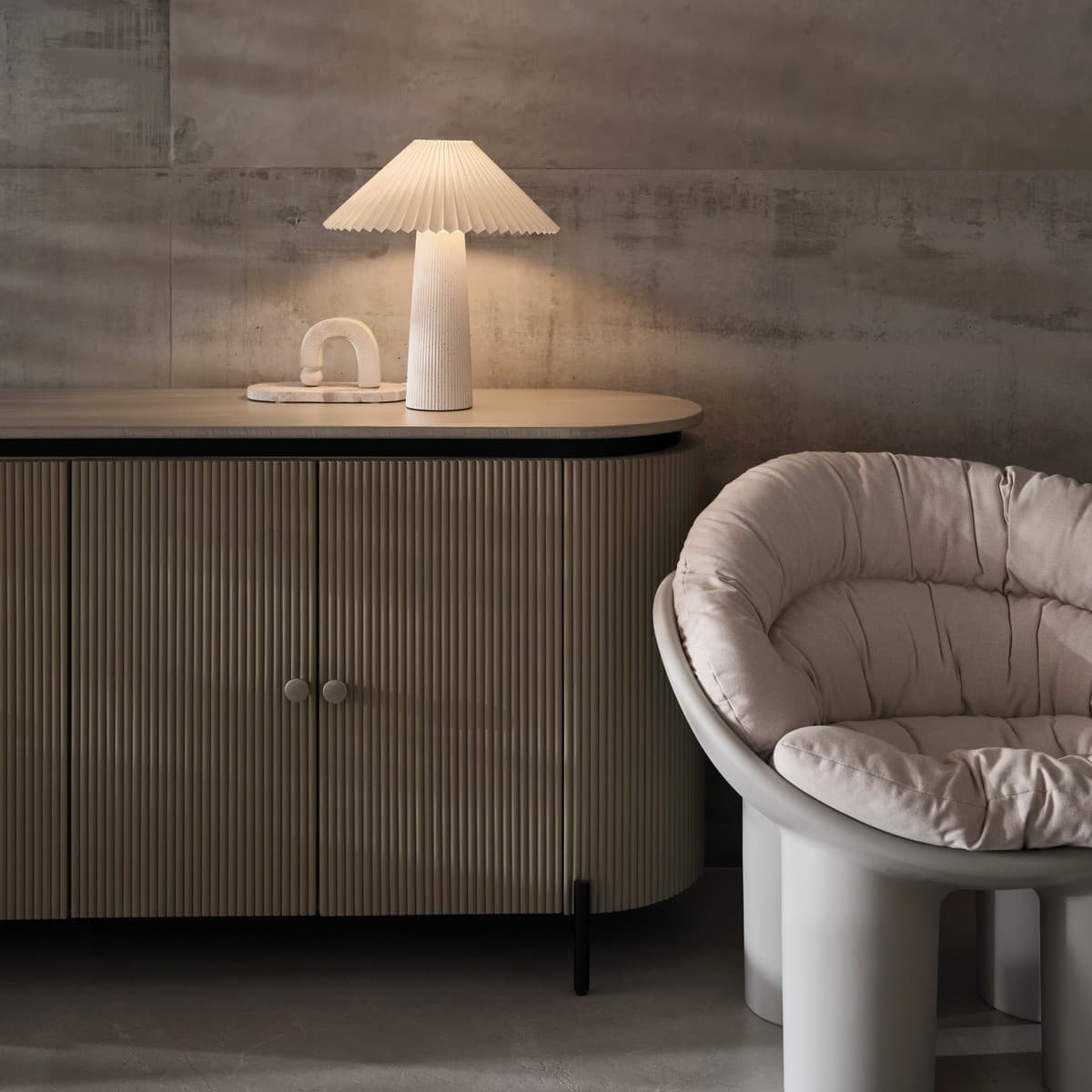 Lora 1 Light Table Lamp in White